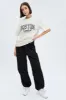 Beige Graphic Tee Short Sleeve Oversized sold by Ally Fashion