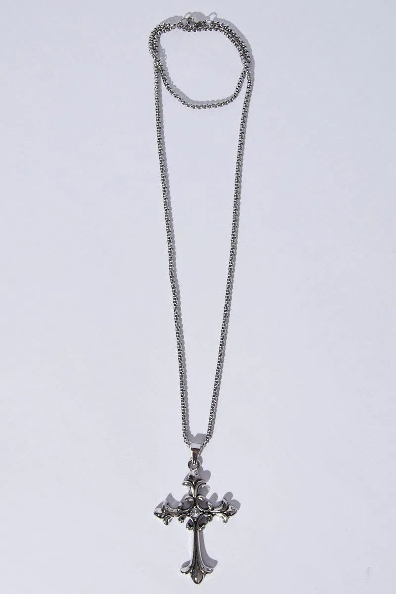 Silver Cross Necklace sold by Ally Fashion product image thumbnail 2