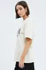 Beige Graphic Tee Short Sleeve Oversized sold by Ally Fashion