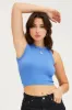 Blue Tank Top Crew Neck Seamless sold by Ally Fashion