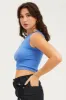 Blue Tank Top Crew Neck Seamless sold by Ally Fashion