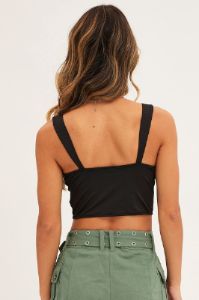 Black Bandage Hook Decor Corset Top Lingerie sold by Ally Fashion