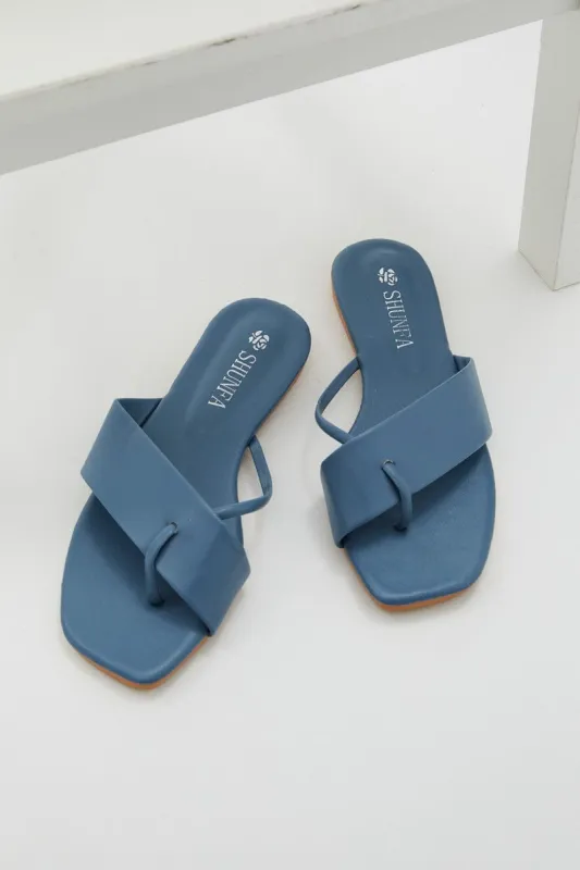 Blue Cross Strap Flat Slides sold by Ally Fashion