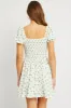 White Ditsy Fit And Flare Dress Mini sold by Ally Fashion