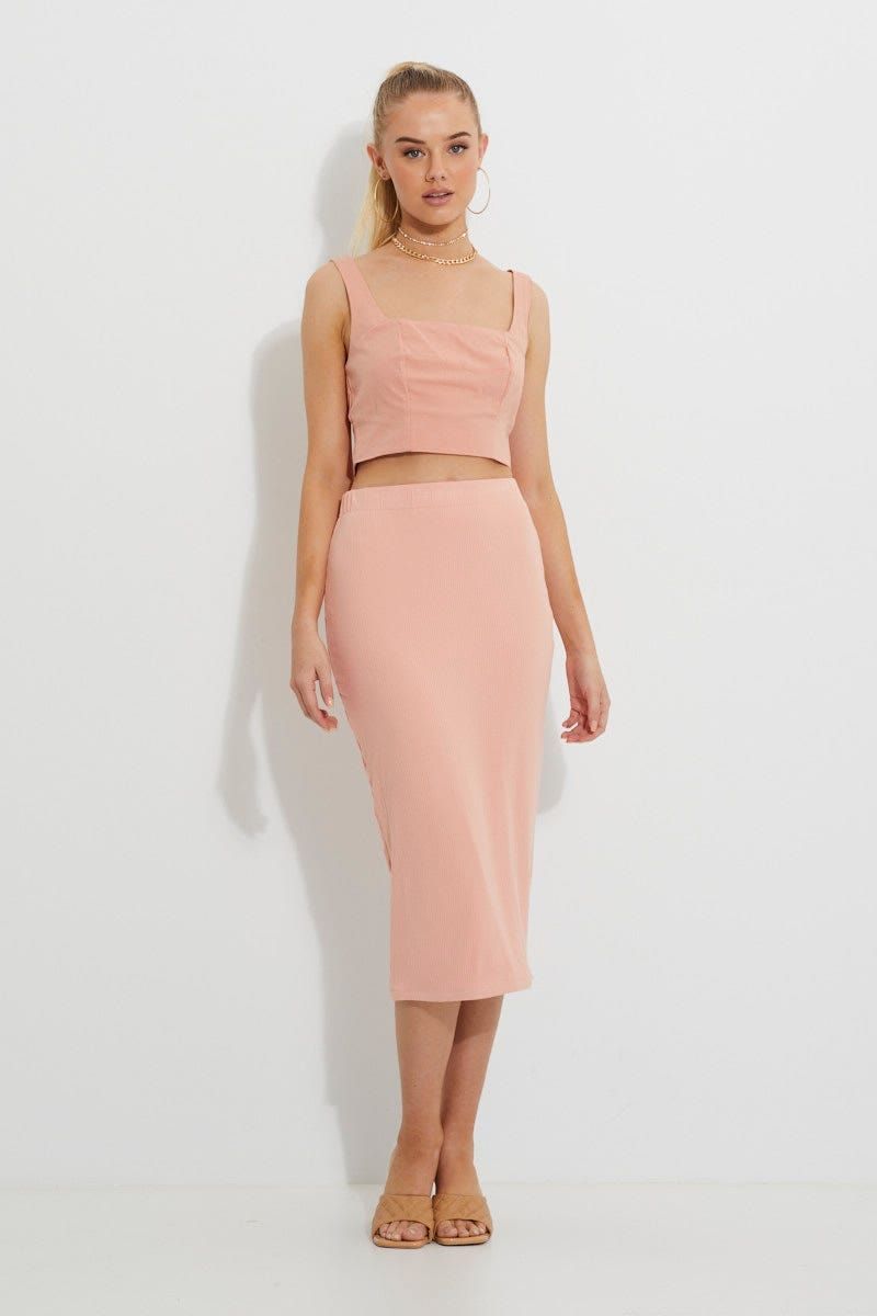 Orange Designer Structured Crop Top sold by Ally Fashion product image thumbnail 5