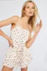 White Floral Fit And Flare Playsuit Square Neck sold by Ally Fashion