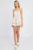 White Floral Fit And Flare Playsuit Square Neck sold by Ally Fashion
