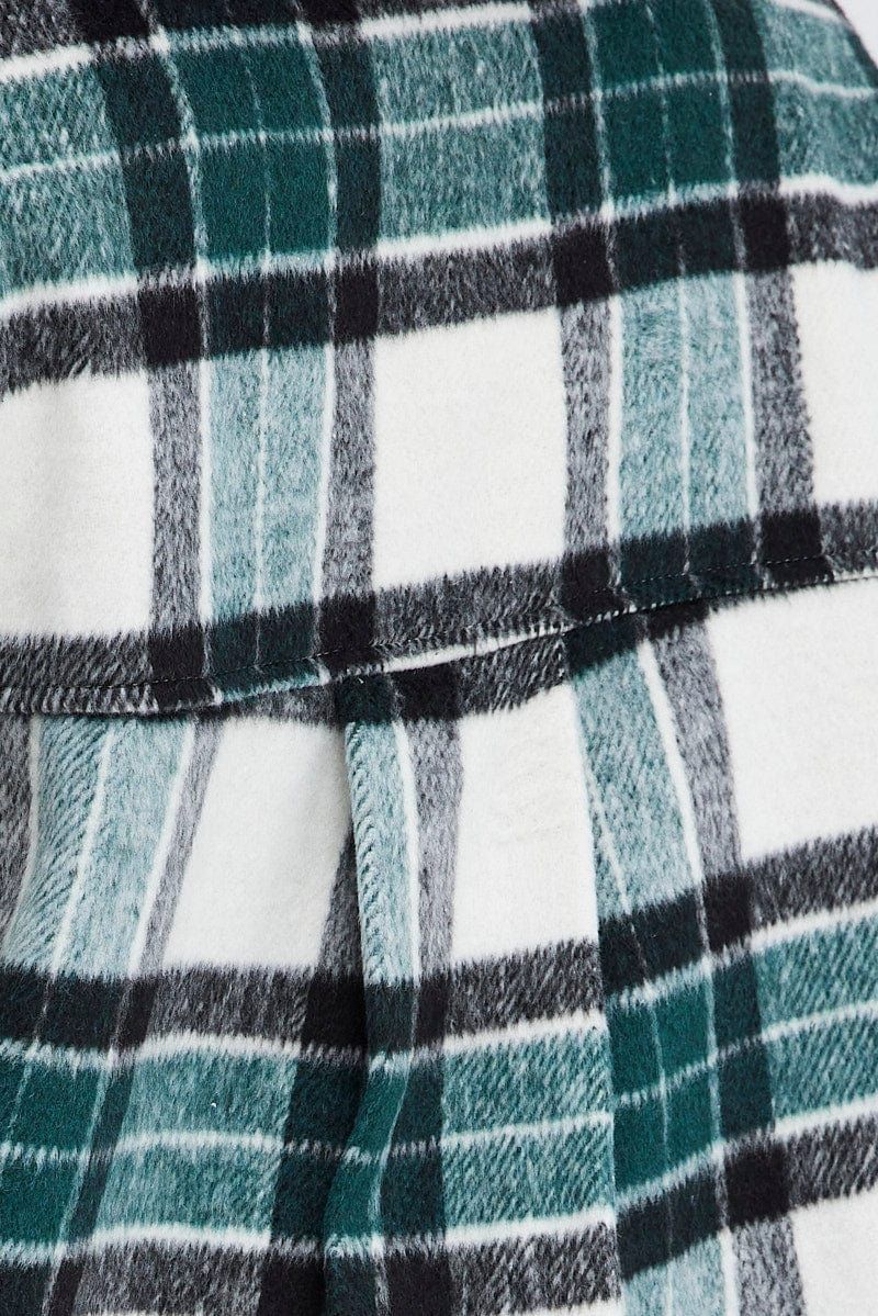 Green Check Long Print Jacket Long Sleeves sold by Ally Fashion product image thumbnail 6