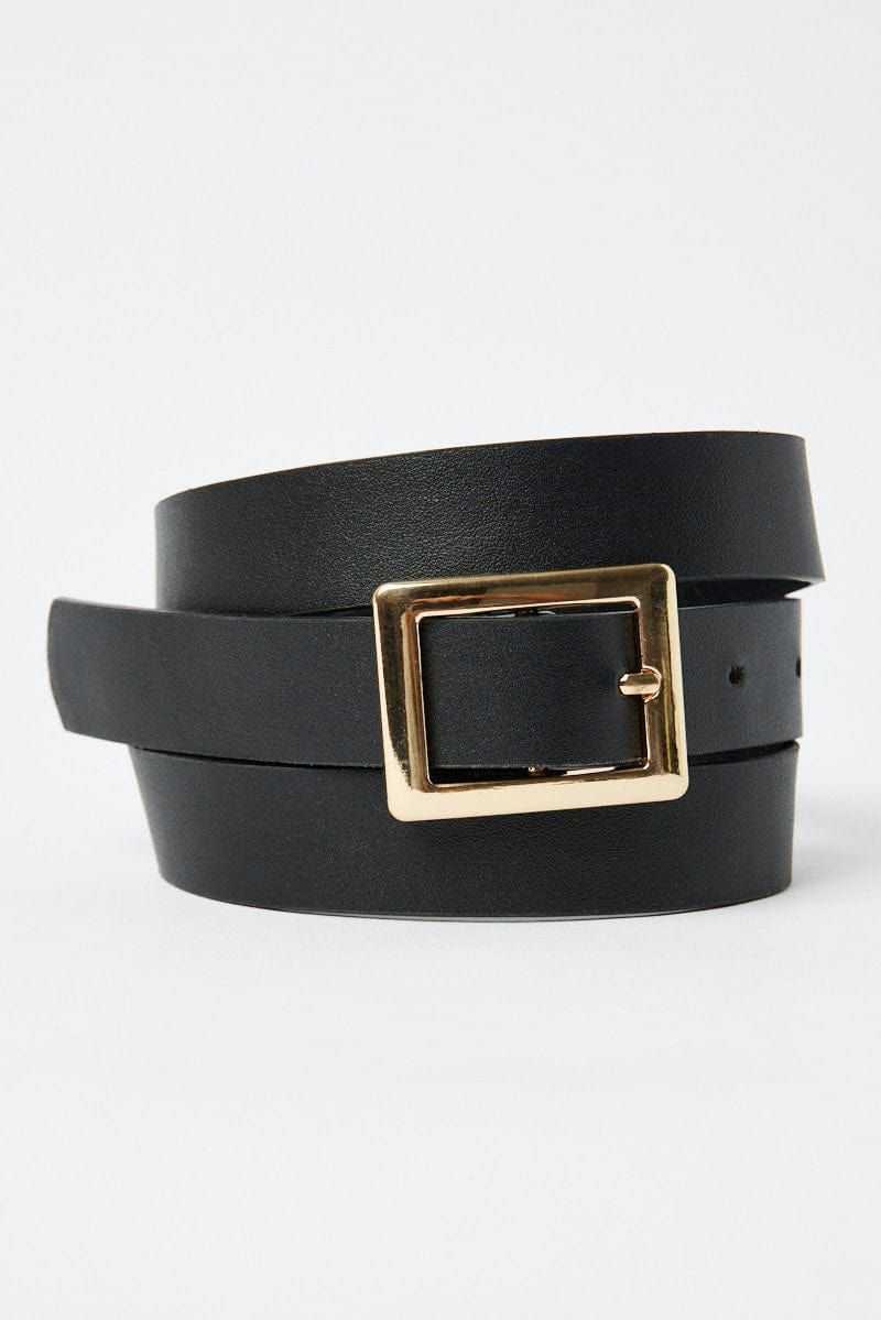 Black Square Buckle Belt sold by Ally Fashion