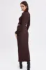 Brown Maxi Skirt Bodycon Textured Jersey sold by Ally Fashion