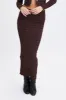 Brown Maxi Skirt Bodycon Textured Jersey sold by Ally Fashion
