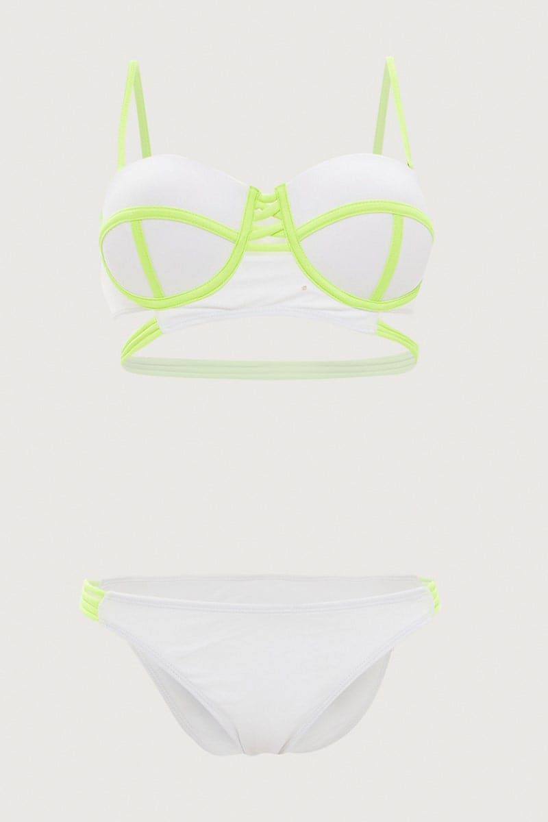 White Two Piece Bikini sold by Ally Fashion