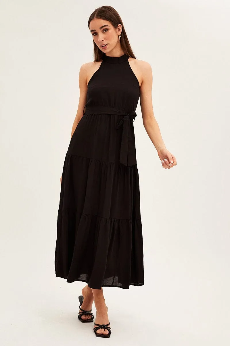 Black Halter Neck Maxi Dress sold by Ally Fashion product image thumbnail 3