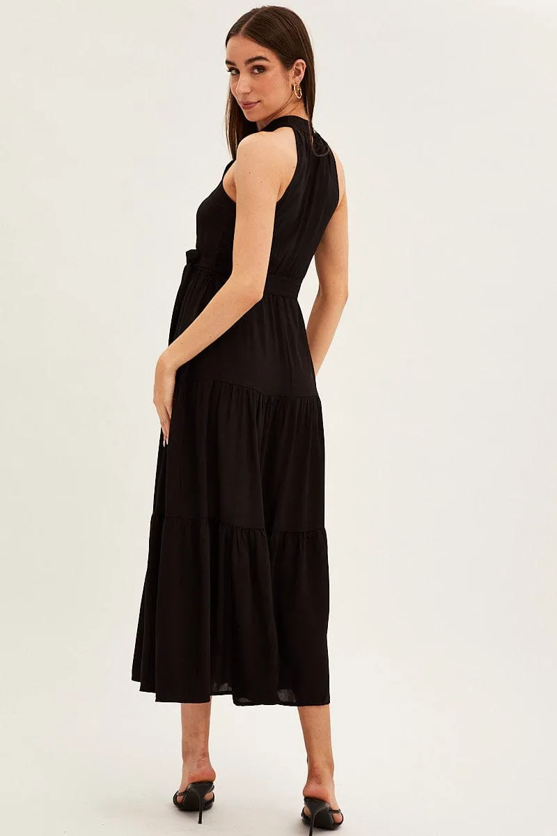 Black Halter Neck Maxi Dress sold by Ally Fashion product image thumbnail 5