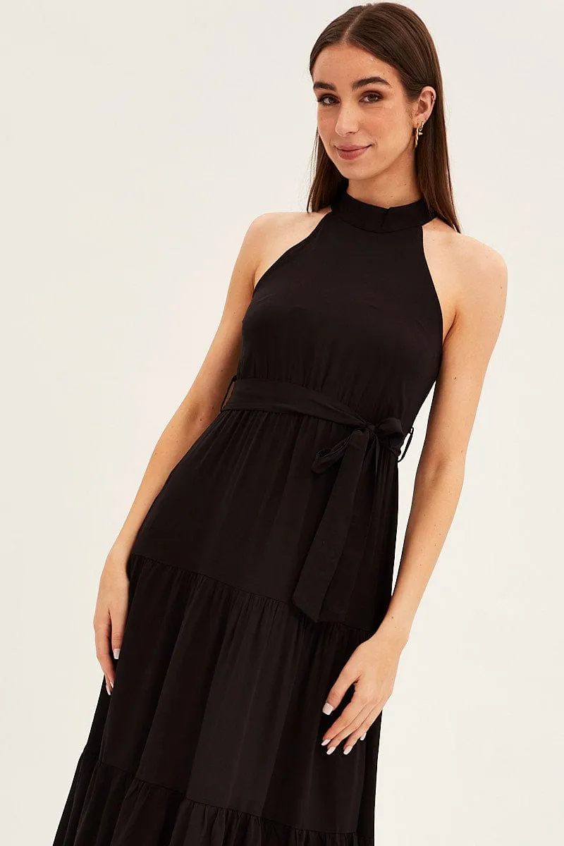 Black Halter Neck Maxi Dress sold by Ally Fashion product image thumbnail 2