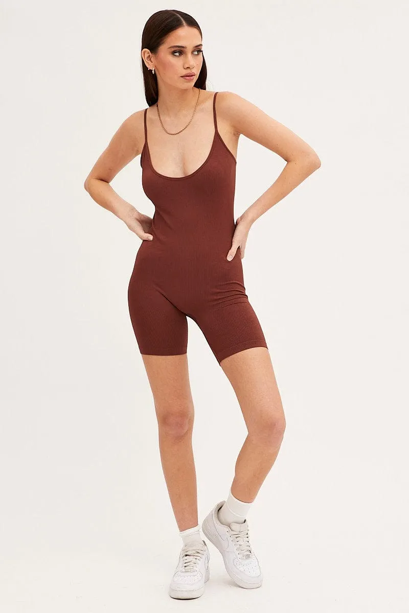 Brown Jumpsuit Seamless sold by Ally Fashion product image thumbnail 2