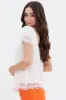 White Lace Trim Top sold by Ally Fashion