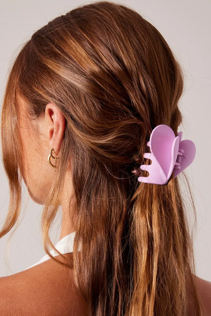 Pink Heart Claw Clip sold by Ally Fashion product image thumbnail 2
