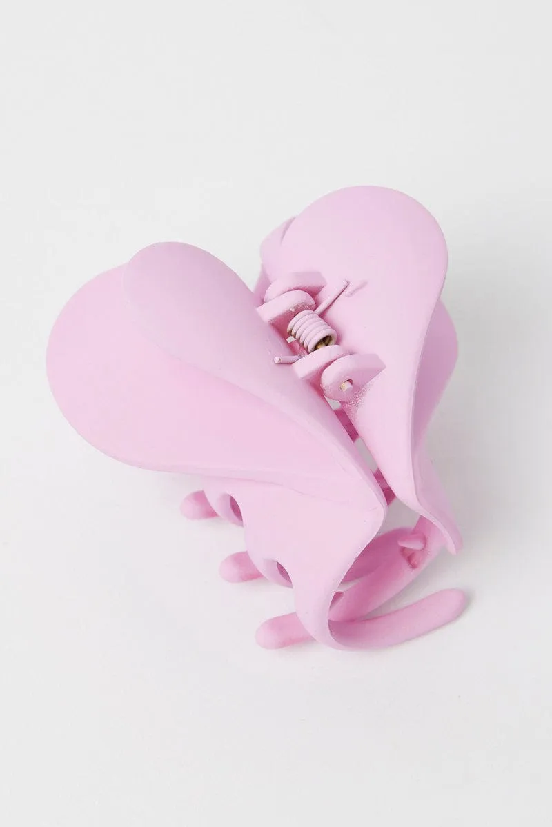 Pink Heart Claw Clip sold by Ally Fashion product image thumbnail 3