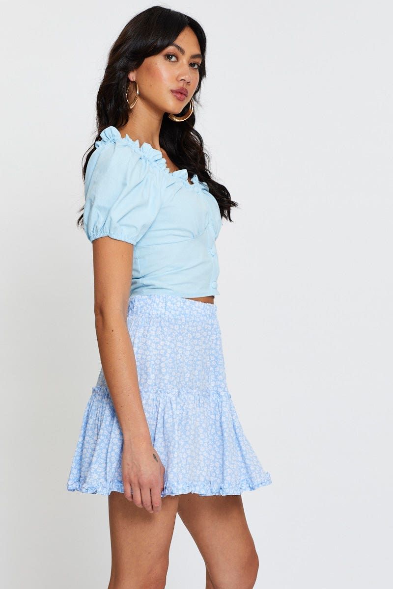 Print Mini Skirt Elastic Waist sold by Ally Fashion product image thumbnail 4