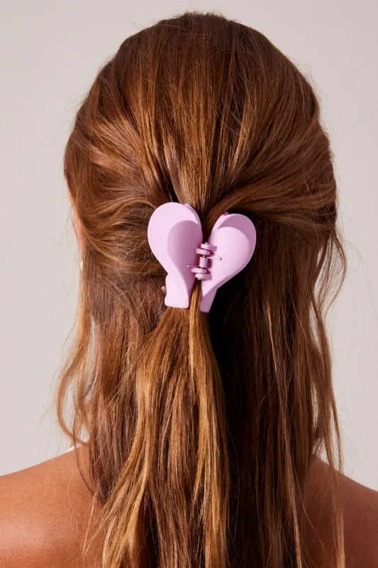 Pink Heart Claw Clip sold by Ally Fashion