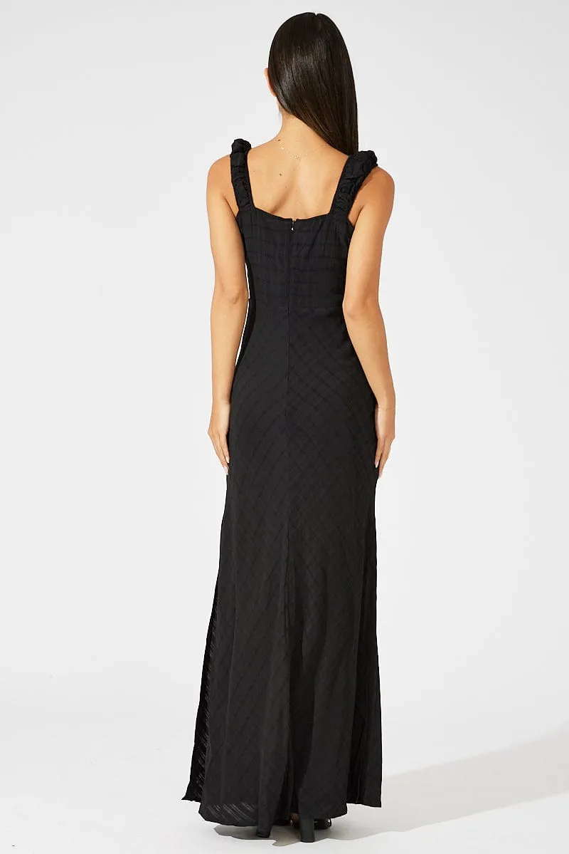 Black Maxi Dress Short Sleeve Ruched Bust sold by Ally Fashion product image thumbnail 5