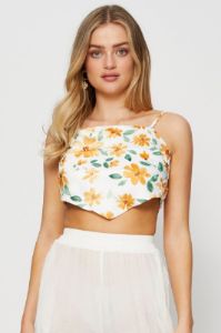 Print Scarf Top Sleeveless Halter  sold by Ally Fashion