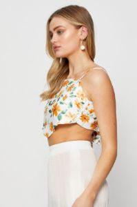 Print Scarf Top Sleeveless Halter  sold by Ally Fashion