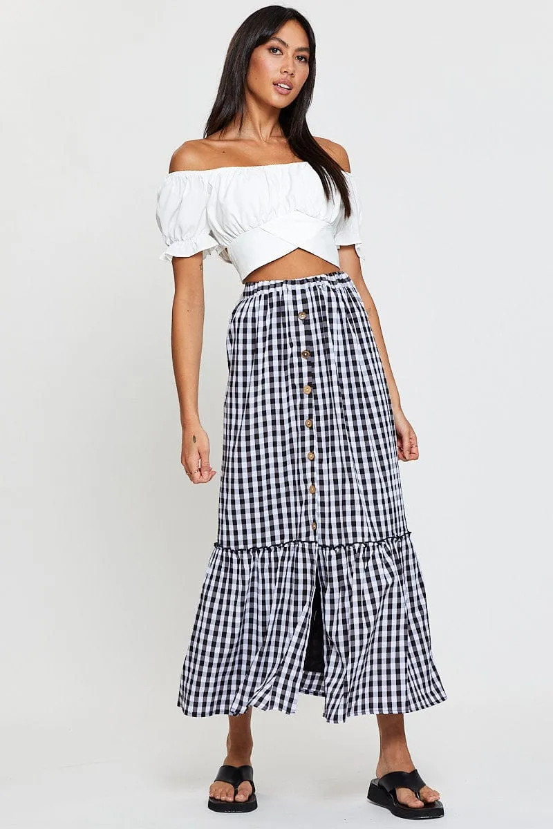 White Crop Top Short Sleeve sold by Ally Fashion product image thumbnail 3