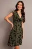 Green Ditsy Mini Dress Short Sleeve Burn out sold by Ally Fashion