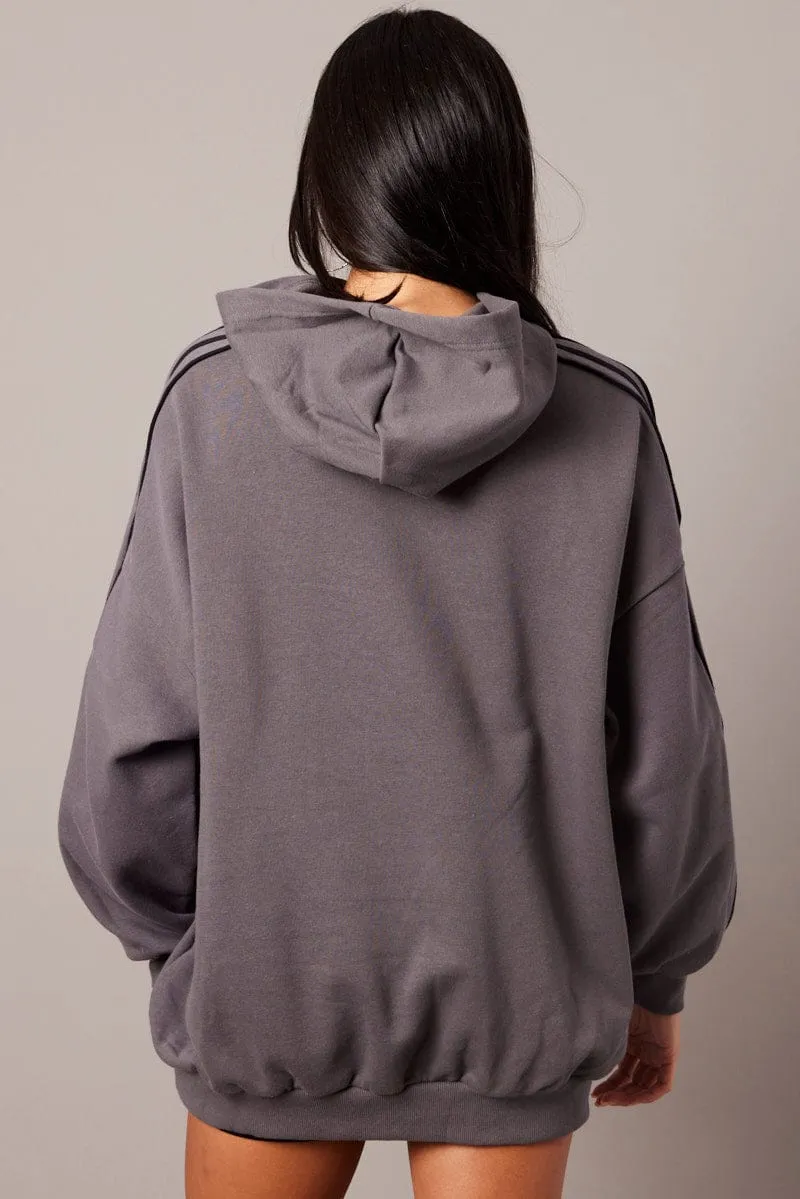 Grey Hoodie Sweater Long Sleeve Graphic sold by Ally Fashion product image thumbnail 5
