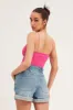 Blue Denim Shorts High Waist Paperbag sold by Ally Fashion