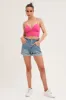 Blue Denim Shorts High Waist Paperbag sold by Ally Fashion