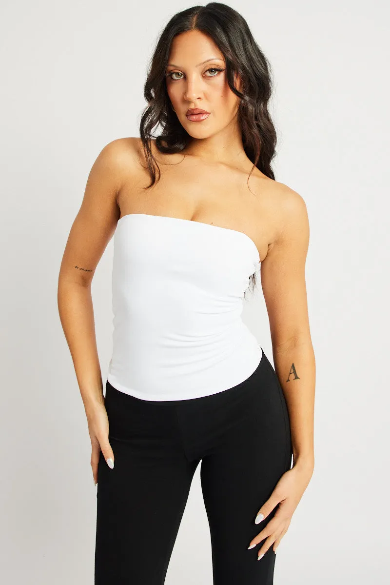 White Bandeau Top sold by Ally Fashion product image thumbnail 3