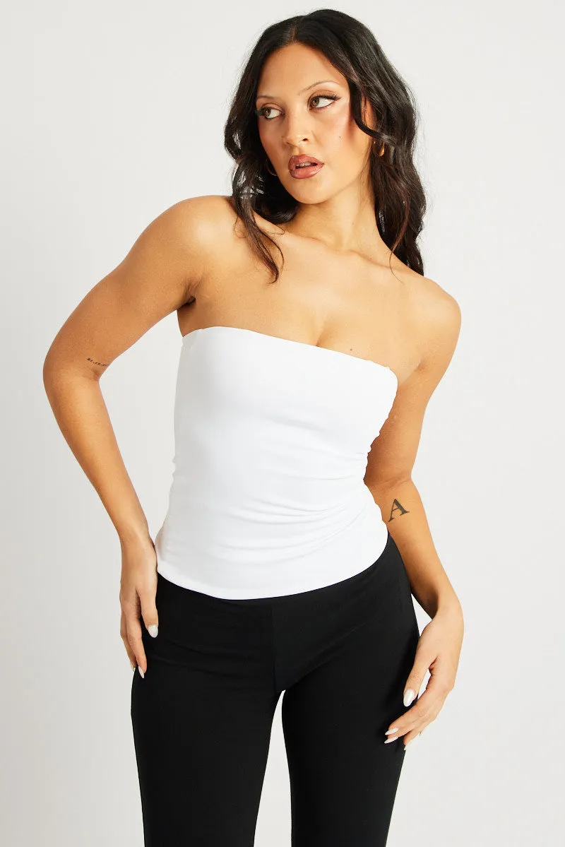 White Bandeau Top sold by Ally Fashion