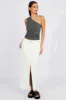 Grey Supersoft Top One Shoulder sold by Ally Fashion