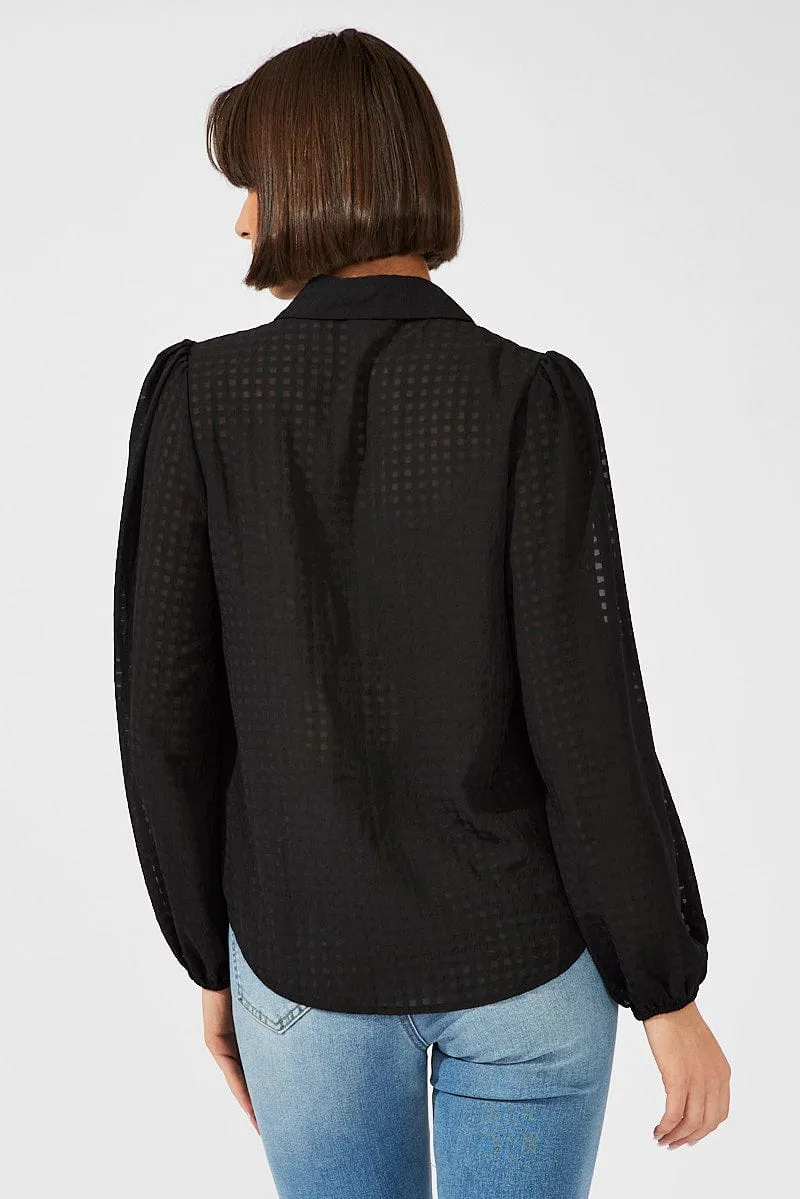 Black Shirt Long Sleeve Texture sold by Ally Fashion product image thumbnail 5