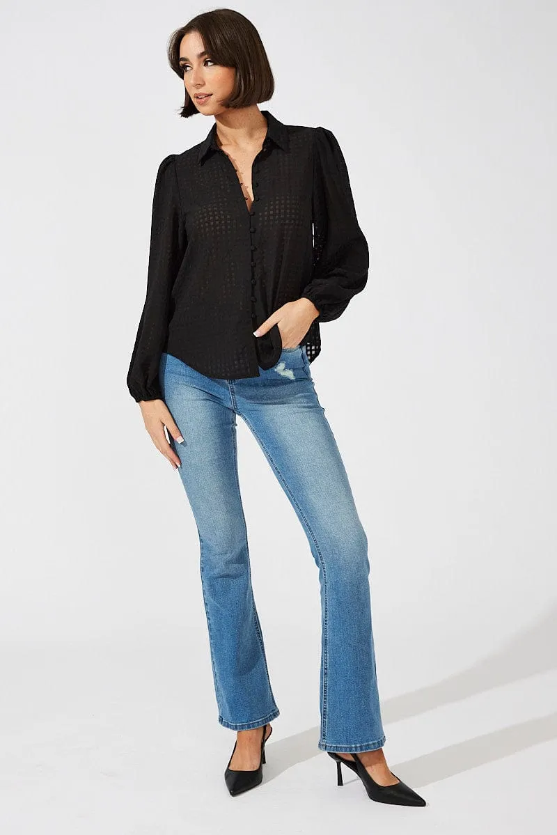 Black Shirt Long Sleeve Texture sold by Ally Fashion product image thumbnail 2