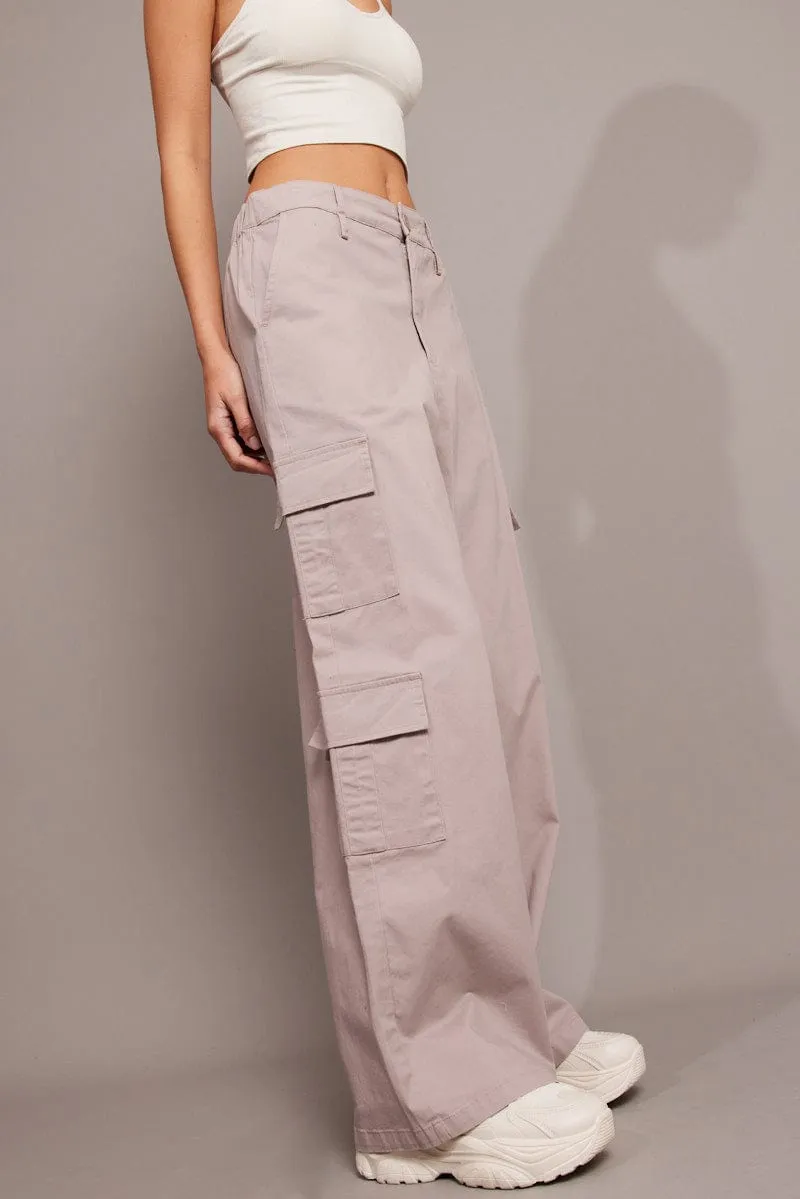 Beige Cargo Pants Low Rise sold by Ally Fashion product image thumbnail 3