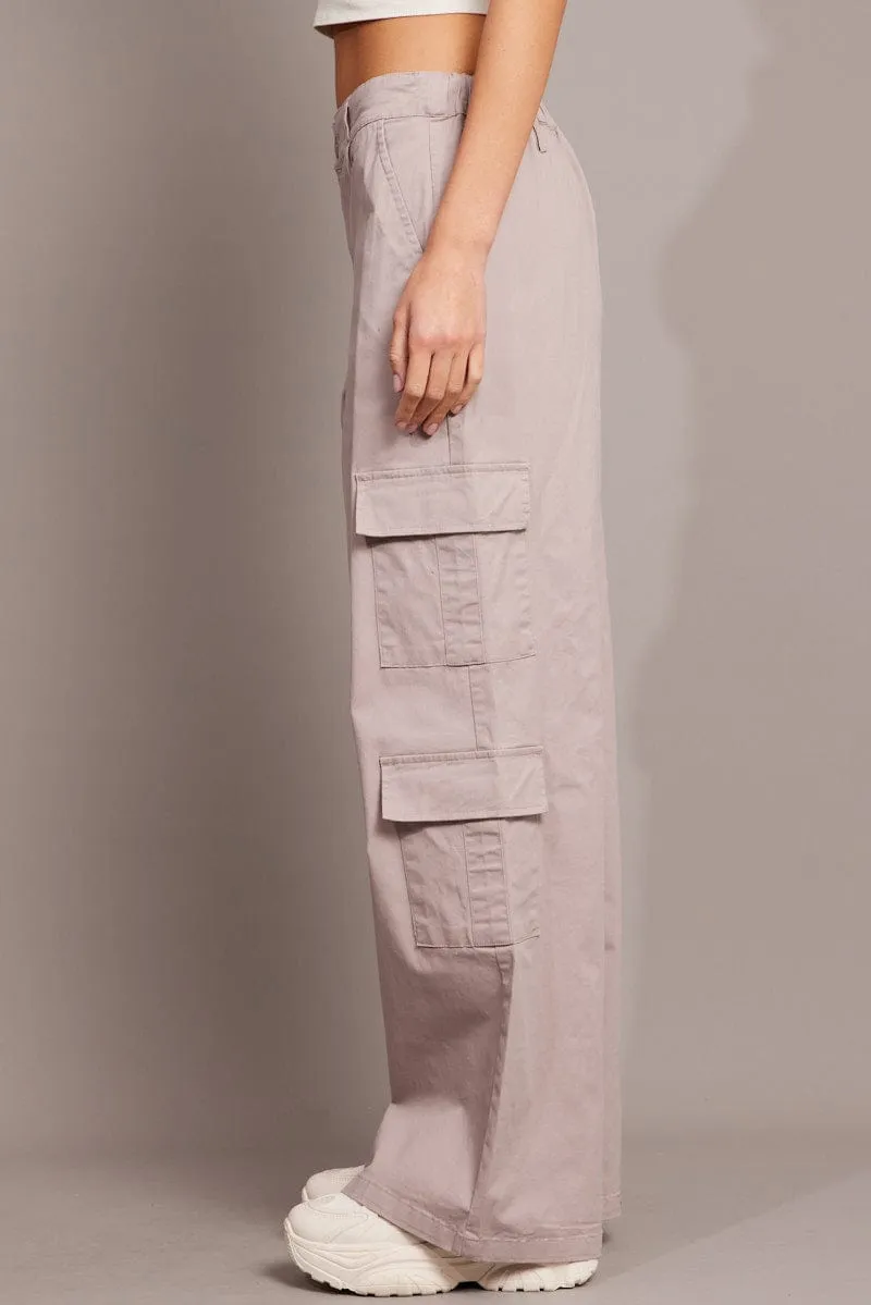 Beige Cargo Pants Low Rise sold by Ally Fashion product image thumbnail 4