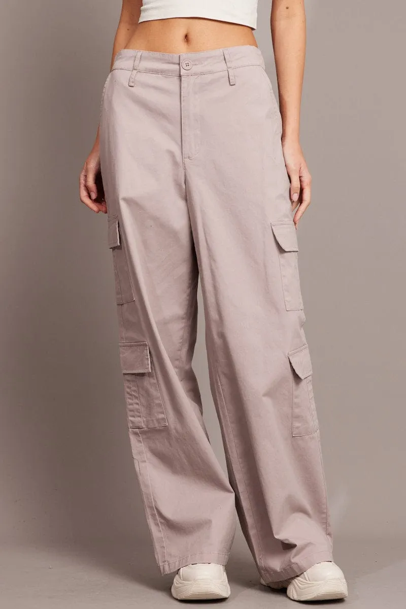 Beige Cargo Pants Low Rise sold by Ally Fashion