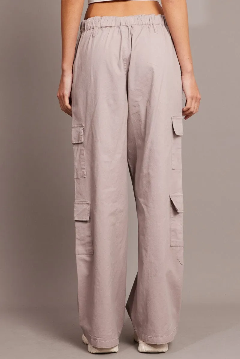Beige Cargo Pants Low Rise sold by Ally Fashion product image thumbnail 5