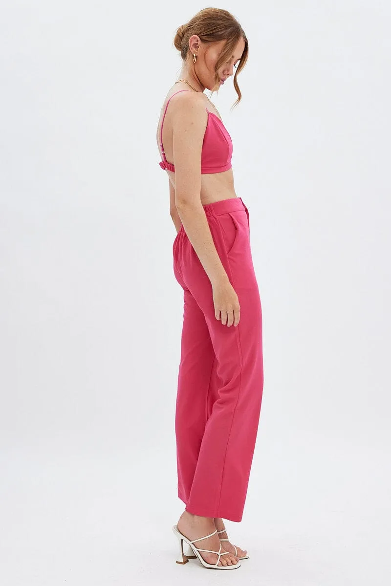 Pink High Waist Pants sold by Ally Fashion product image thumbnail 4