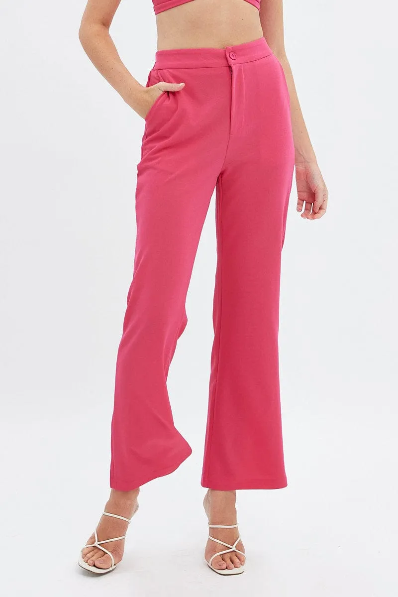Pink High Waist Pants sold by Ally Fashion product image thumbnail 2