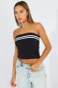 Black Supersoft Bandeau Top sold by Ally Fashion