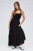 Black Maxi Dress Sleeveless Linen Blend sold by Ally Fashion