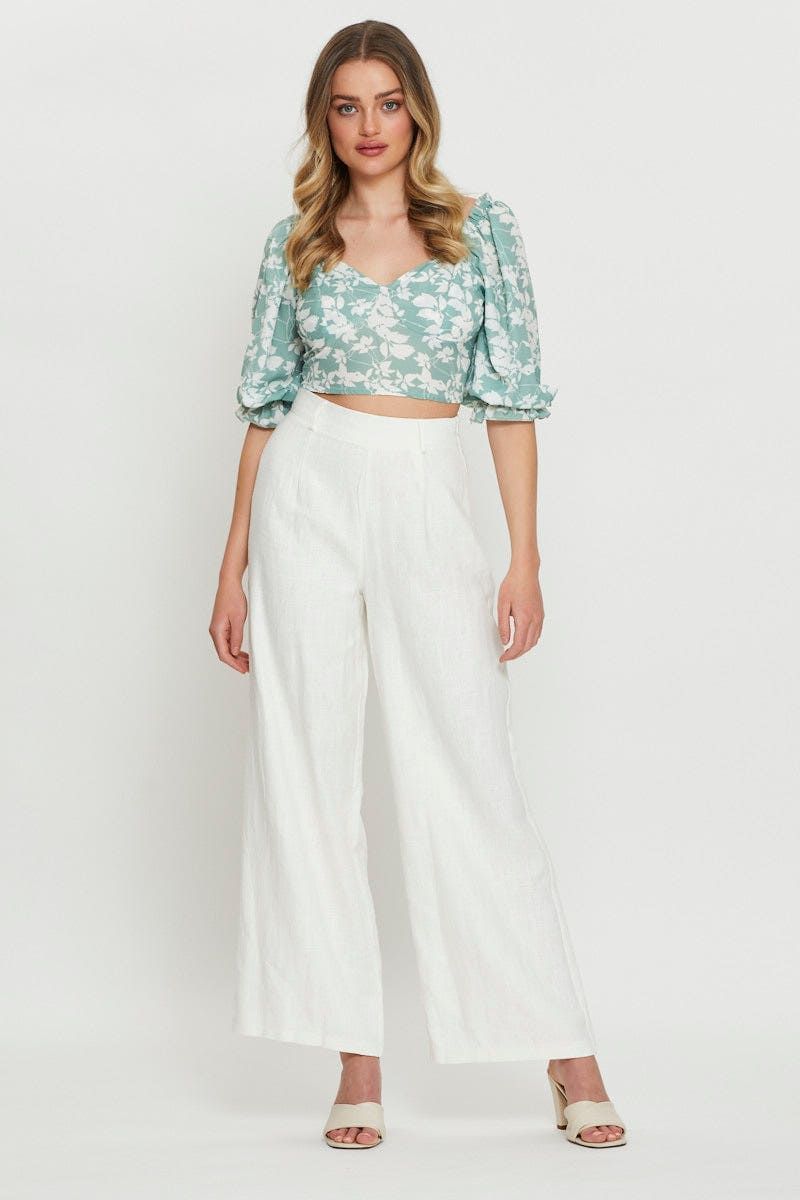 Print Crop Top Short Sleeve sold by Ally Fashion product image thumbnail 2