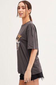 Grey T Shirt Short Sleeve Crew Neck Fly Away Cotton sold by Ally Fashion
