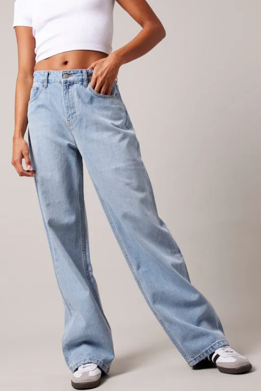 Denim Straight Jean High Rise sold by Ally Fashion