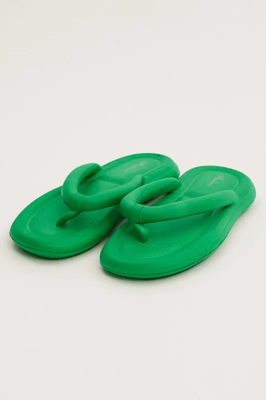Green Chunky Flat Slides sold by Ally Fashion